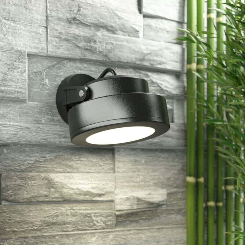 Außenstrahler Tommy schwarz 1-flammig LED Gartenlampe Flutlicht 10W IP66 1200lm - 8031874223631