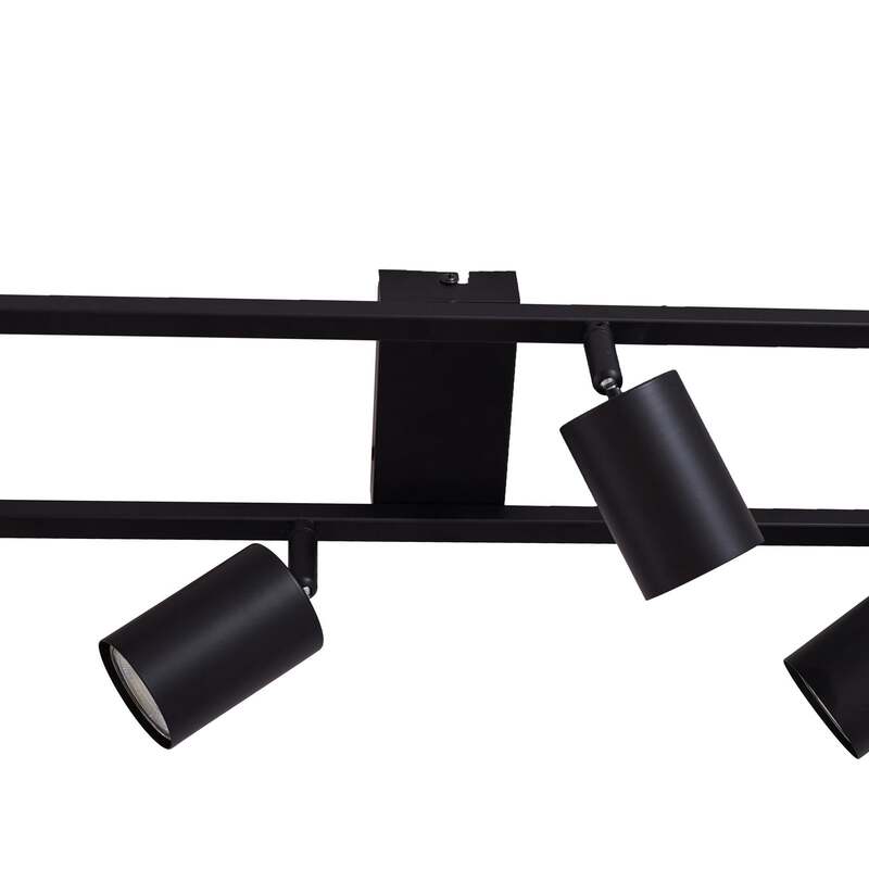 Lindby Deckenstrahler Strahler Bravius schwarz 6-flammig Eisen - 4255830902765