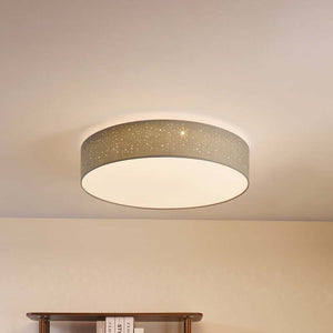 B-Ware Lindby Deckenlampe Deckenleuchte Ellamina LED hellgrau Textil Wohnzimmerlampe