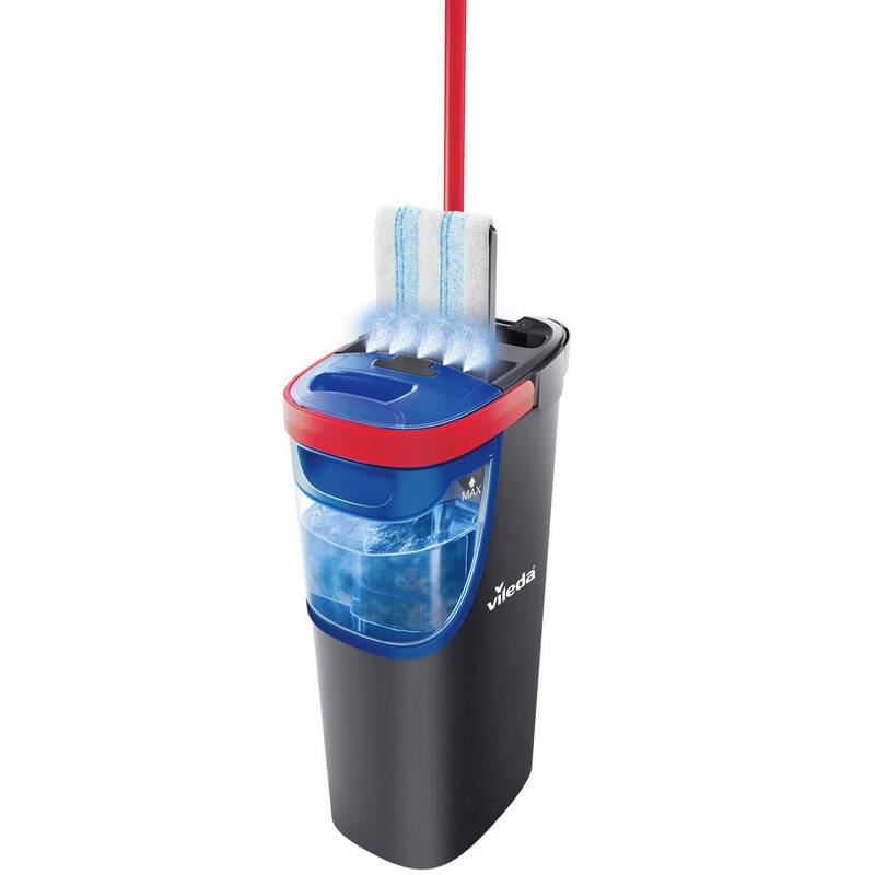 Vileda Bodenwischer H2PRO Flachwischer Mopp Reinigungsset 1,2l 60m² 132cm - 4023103251540