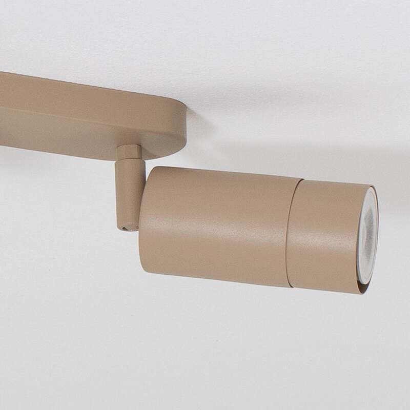 Deckenstrahler Link 3-flg LED dimmbar beige Stahl 33cm für Wohnzimmer Leuchte - 5907565995282
