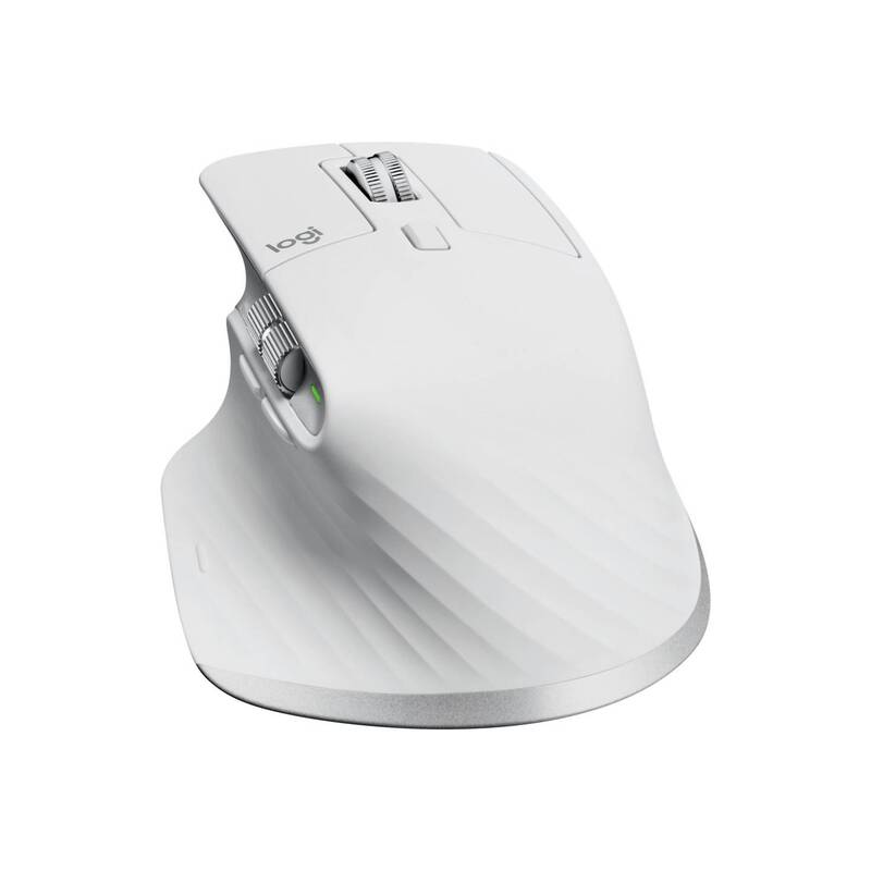 Logitech MX Master 3S Ergonomische Maus Bluetooth 8000 dpi Hellgrau 7 Tasten - 5099206103733