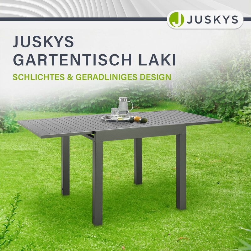 Gartentisch Laki Terrassentisch ausziehbar wetterfest Aluminium für Balkon - 4262437181660