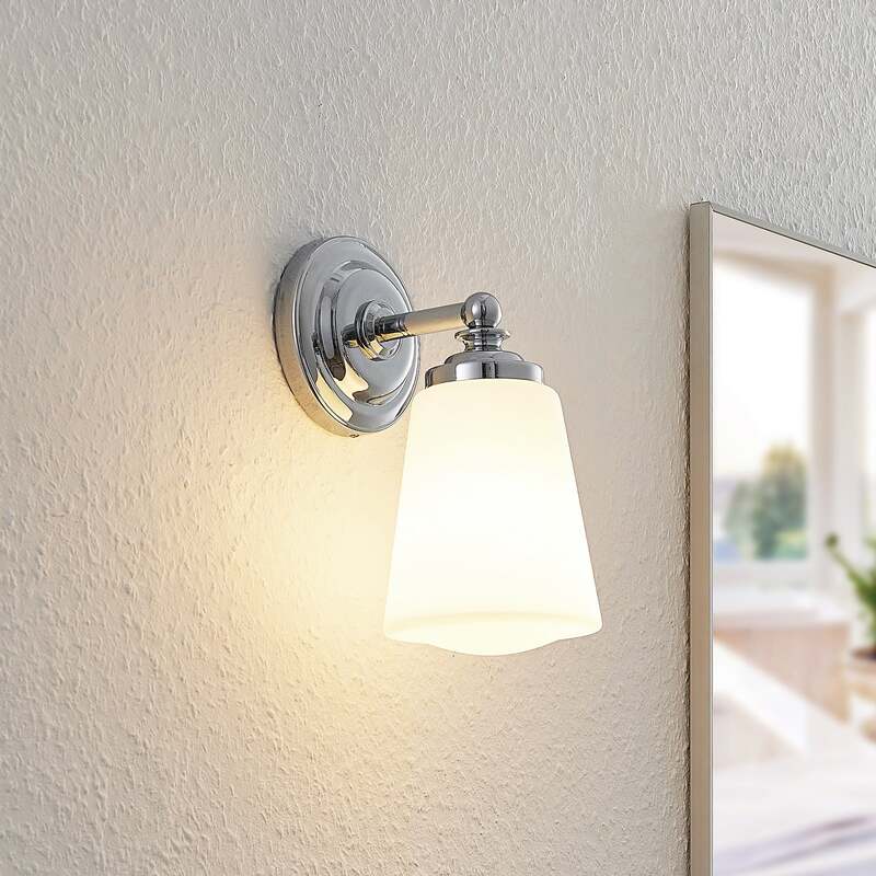 Arcchio Wandleuchte Mahdi LED Wandlampe dimmbar chrom IP44 11cm Badezimmerlampe - 4251096591538