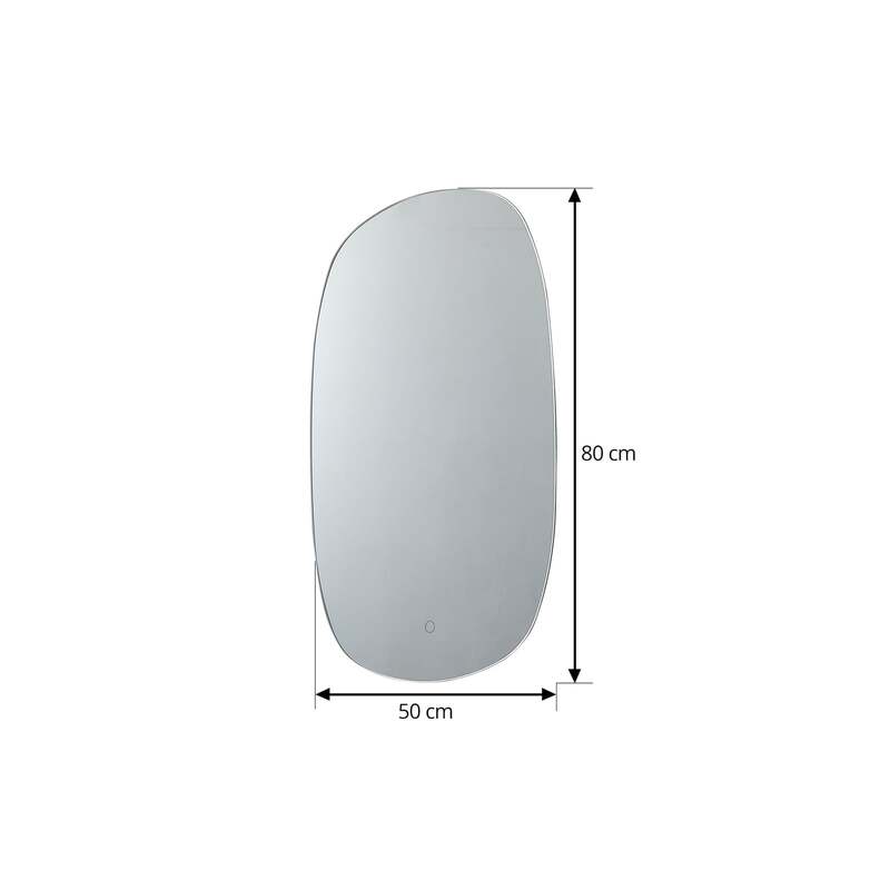 Lucande LED Spiegel Celestiel oval beheizbar CCT 80cm chrom Badezimmerlampe - 4251911777857