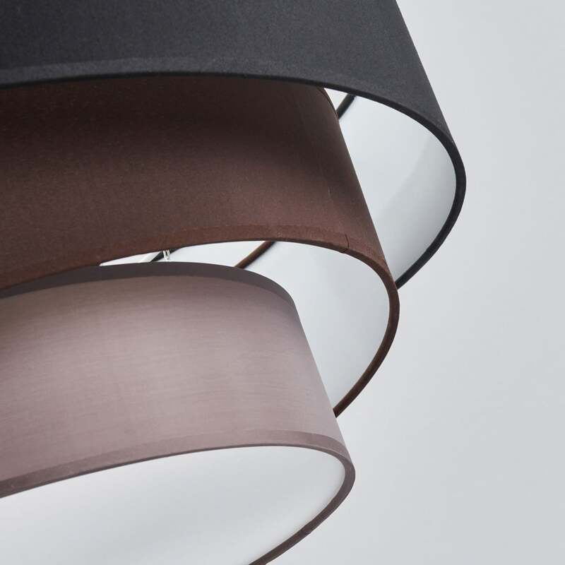 Lindby Deckenleuchte Melia LED Lampe Leuchte dimmbar schwarz braun Ø56cm - 4251096525786