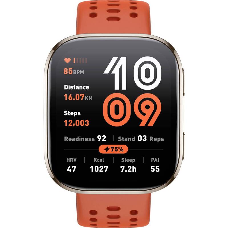 Amazfit Smartwatch Bip 6 Fitnessuhr GPS Rot 340mAh 5ATM wasserdicht leicht 27,4g - 6970100377859