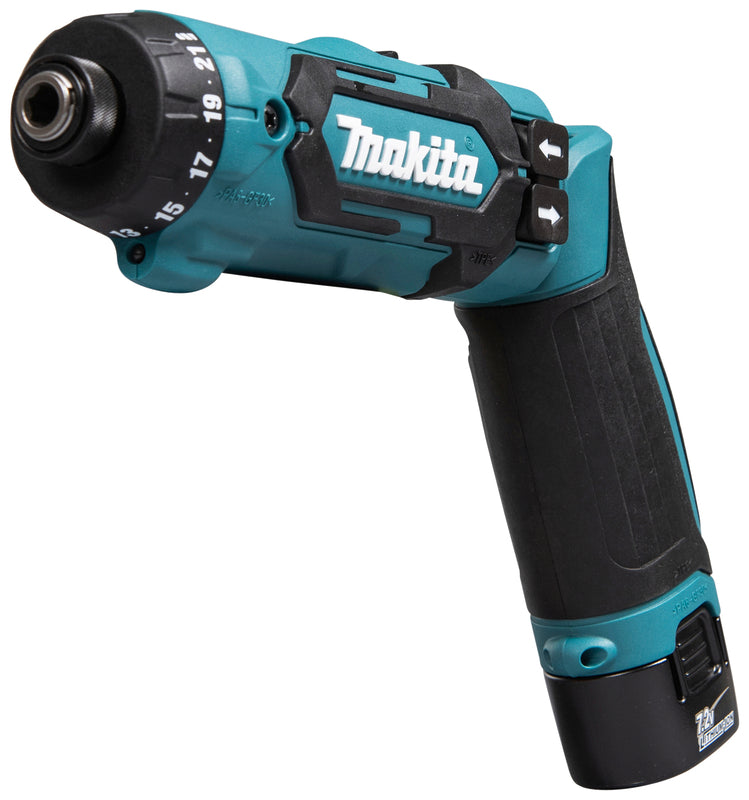 Makita Akku-Knickschrauber DF012DSE 7.2V 1.5Ah Li-Ion 2-Gang inkl. 2 Akkus 530g - 88381838009