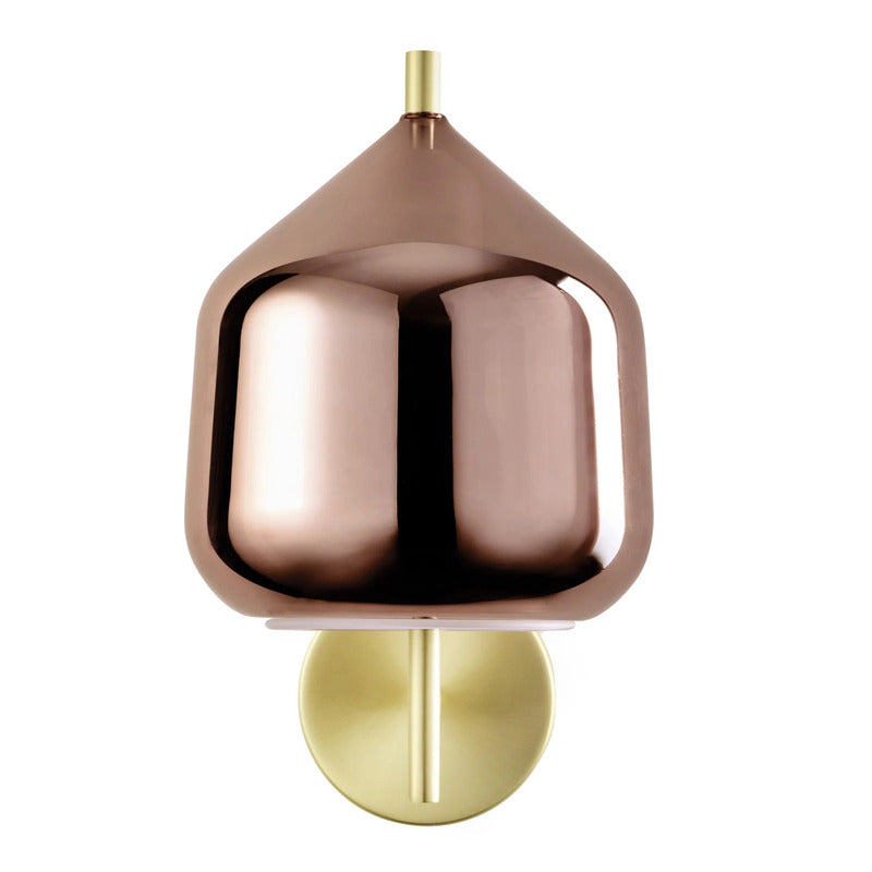 miloox by Sforzin Wandlampe X-Ray kupferfarben/goldfarben Höhe 27,5 cm Glas - 8050612940883