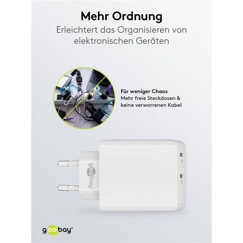 Goobay 61758 Mobile Device Charger White Indoor - 4040849617584