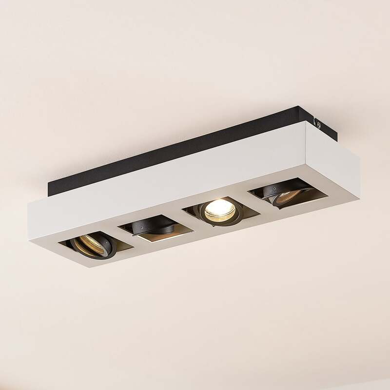 Arcchio Deckenleuchte Strahler Vince LED dimmbar 4-flammig weiß 47x14cm - 4251096582000