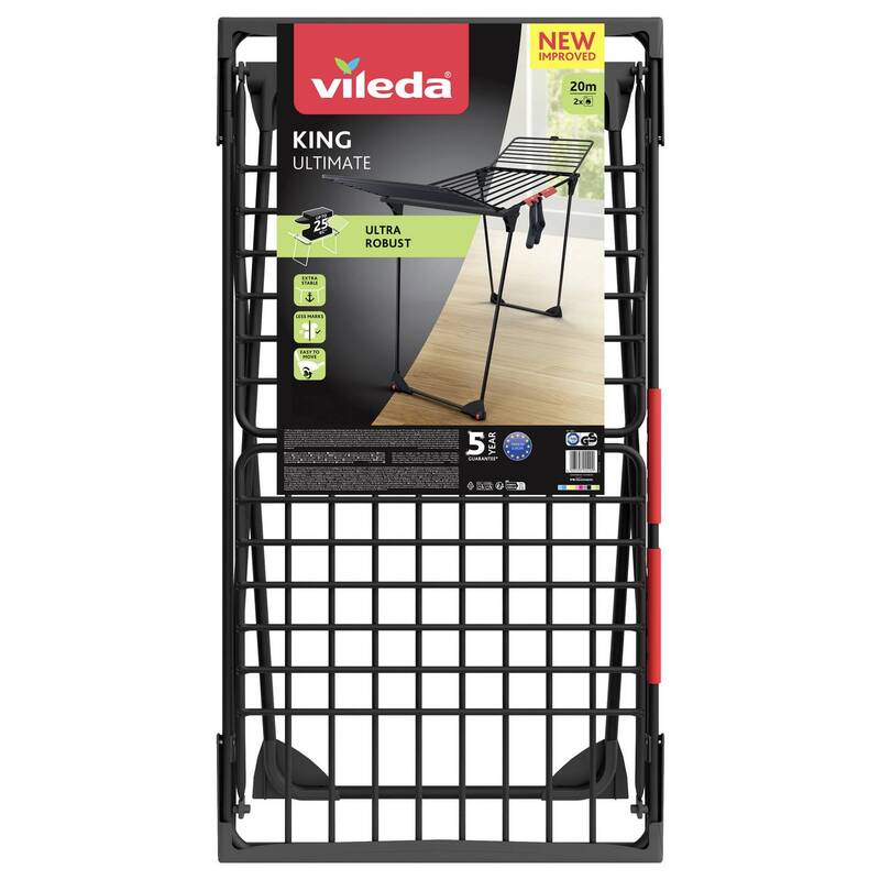 Vileda KING Ultimate Wäscheständer Flügelwäschetrockner Gestell Wäschegestell - 4023103244009