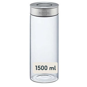 B-Ware SILBERTHAL Vorratsglas Aufbewahrungs Lebensmittel Borosilikatglas 1500ml 2 STÜCK