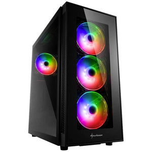 B-Ware Sharkoon TG5 PRO RGB Midi-Tower PC-Gehäuse ATX mit Fenster und 4 Lüftern