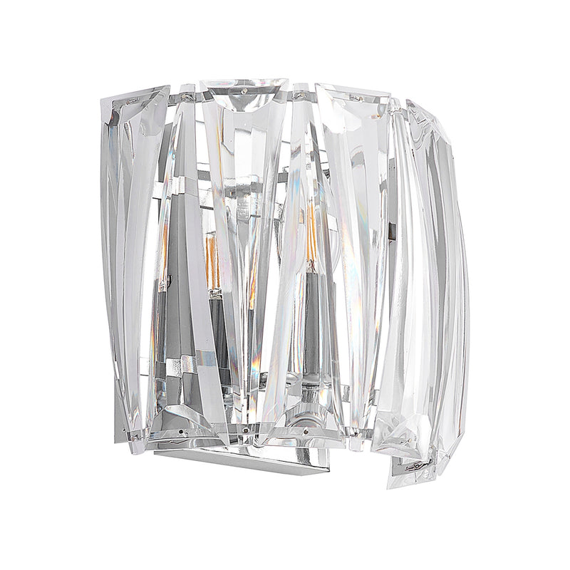 Lindby Wandleuchte Wandlampe Sofia LED Leuchte dimmbar chrom transparent 23cm - 4251911708103