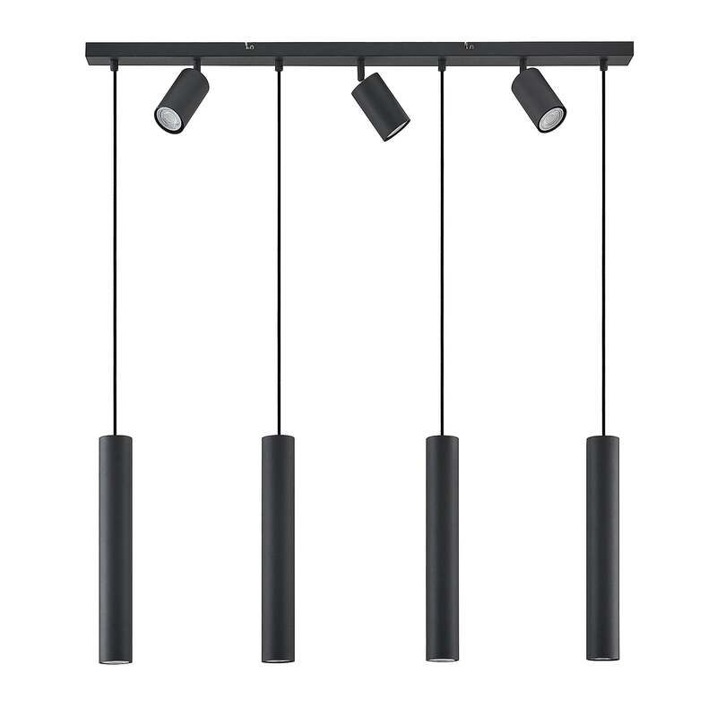 Lindby Sanad Hängeleuchte Hängeleuchte Lampe Leuchte schwarz 7-flammig längl799 - 4251911702897
