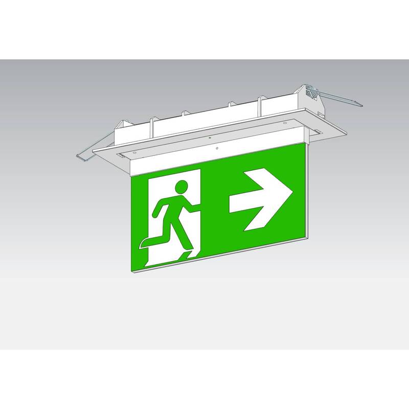 Beltrona LED Fluchtweg-Notbeleuchtung Schild Deckeneinbaumontage MEXM82506ZB - 4064161229614