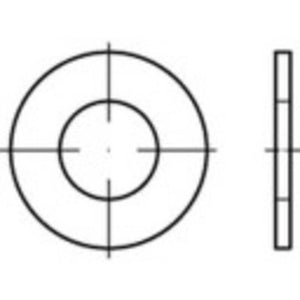 B-Ware TOOLCRAFT Unterlegscheibe 27.5 mm 55 mm Stahl Scheibe Ringe Montagematerial