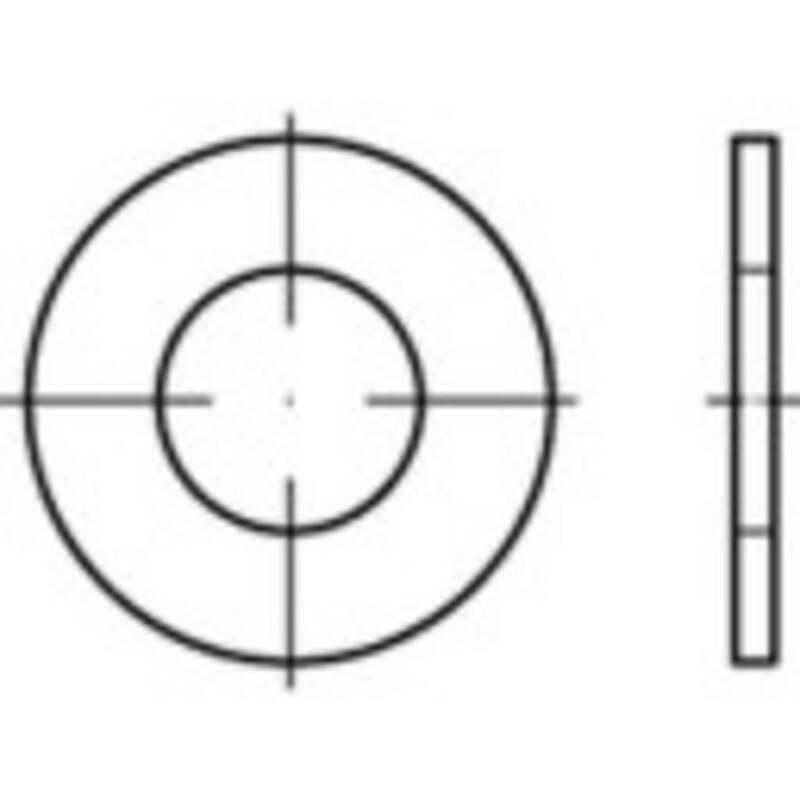 TOOLCRAFT Unterlegscheibe 27.5 mm 55 mm Stahl Scheibe Ringe Montagematerial - 4053199304073