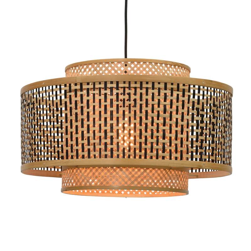 Good&Mojo Hängeleuchte Pendelleuchte Bhutan LED Lampe dimmbar creme schwarz - 8716248085755