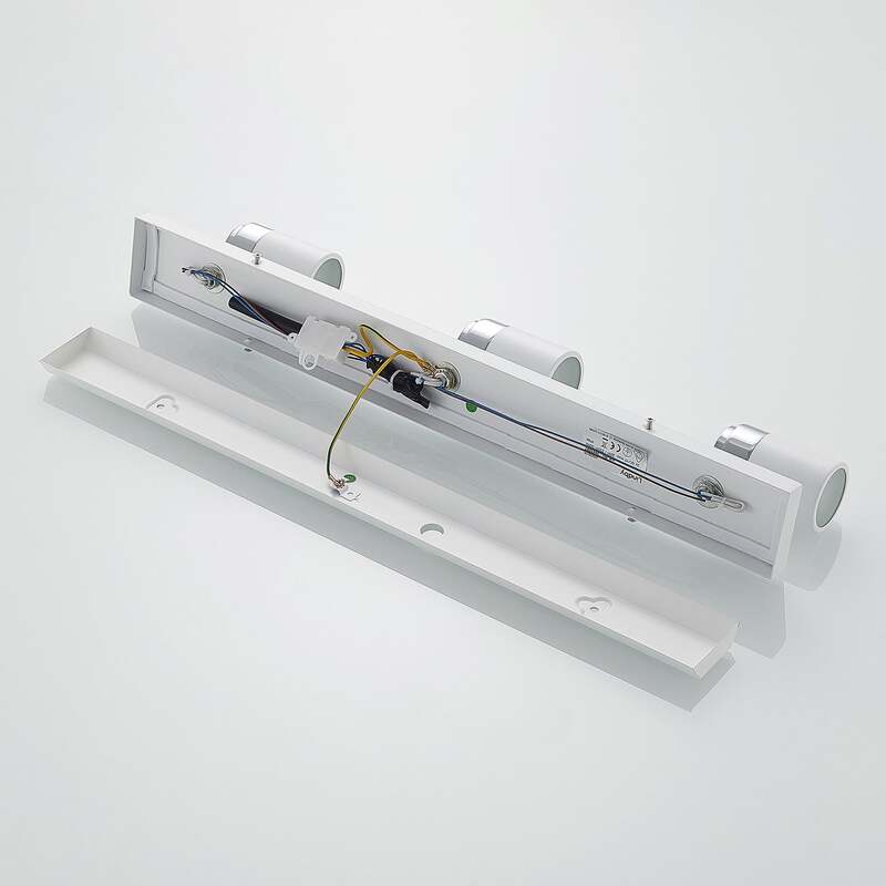 Lindby Deckenleuchte Strahler Kardo LED Lampe dimmbar IP44 chrom weiß 3-flammig - 4251096544367
