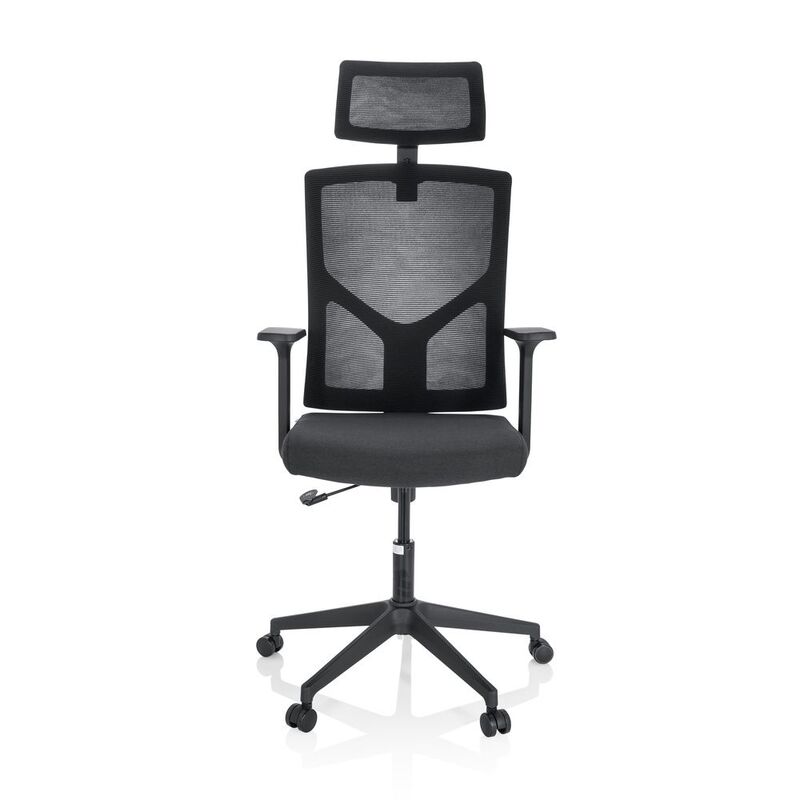 hjh OFFICE Bürostuhl Drehstuhl BRETON B schwarz Schreibtisch Netzstoff - 4064323014683