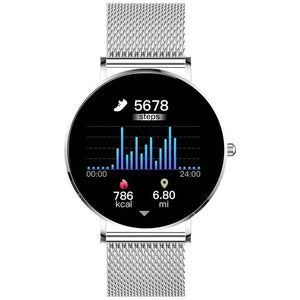 B-Ware XCOAST Smartwatch SIONA 2 Fitnessuhr Anruf Benachrichtigung Topas Silver 42mm