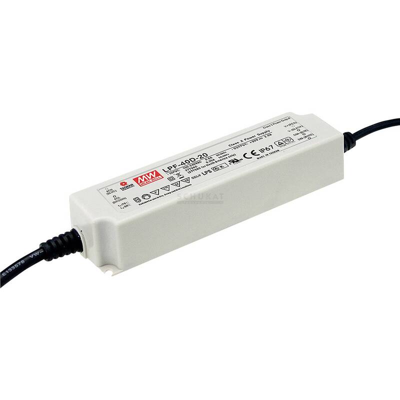 MEAN WELL LED-Treiber Netzteil LED-Trafo Konstantspannung dimmbar 40W 1.34A 30V - 4711287458830