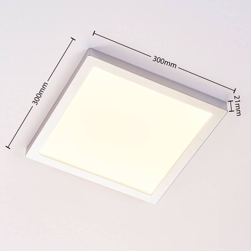 Arcchio Deckenleuchte Lampe LED silber Solvie Leuchte eckig 30 x 30 cm Kunststof - 4251096546057