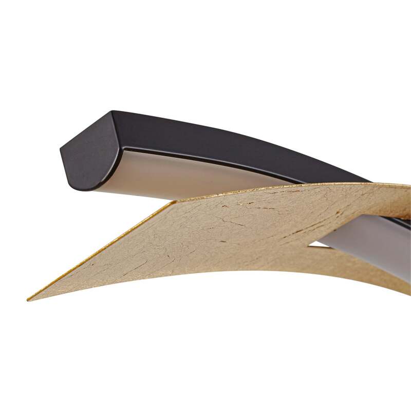 Lucande LED-Hängeleuchte Alevia schwarz/gold dimmbar 100cm Eisen/Metall - 4255830901317