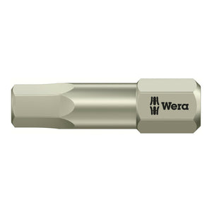 B-Ware Wera Bit Einsatz Sechskant 3840/1 Innensechskant Edelstahl SW3/16" L25mm 10STÜCK