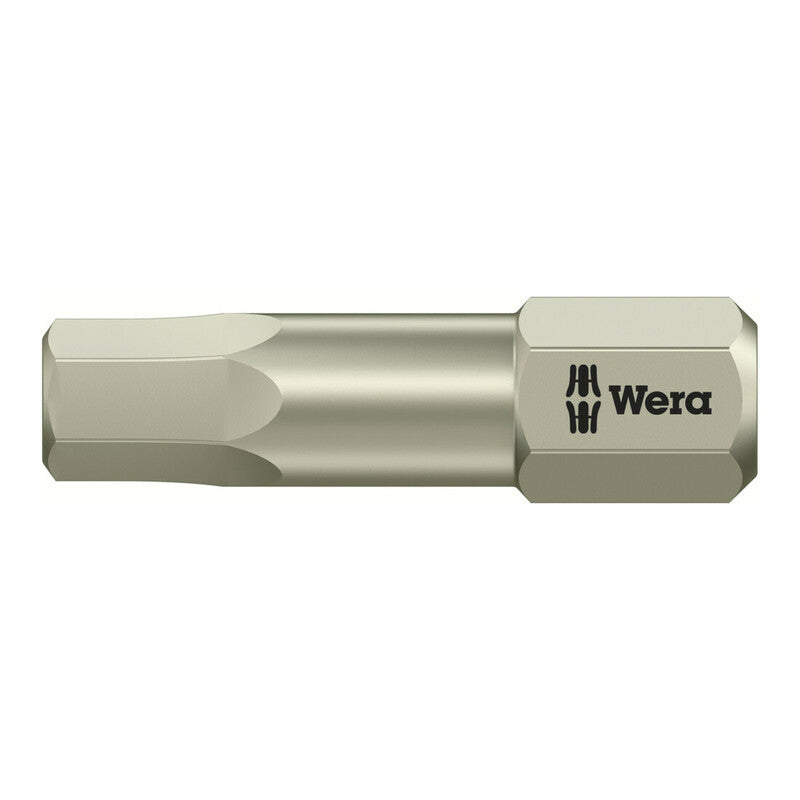 Wera Bit Einsatz Sechskant 3840/1 Innensechskant Edelstahl SW3/16" L25mm 10STÜCK - 4013288115454