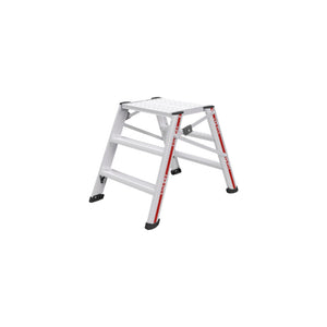 B-Ware Hymer Montagetritt beidseitig begehbar 2x3 Stufen Aluminium 0.69m Höhe 7.6kg
