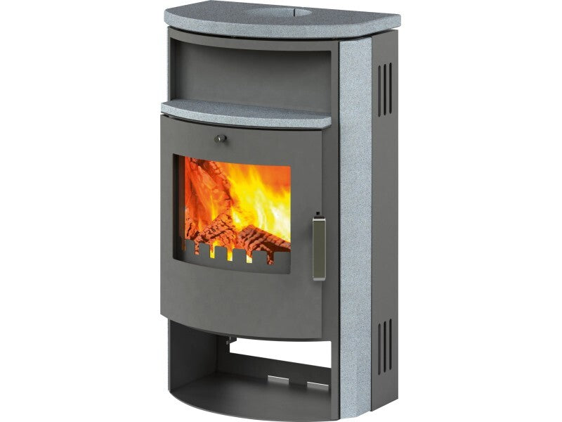 Accente Kaminofen Pamir 2.0 Naturstein Schwarz 6,7 kW Heizgerät Kamin Ofen - 4251787400224