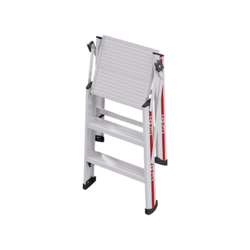 Hymer Montagetritt beidseitig begehbar 2x3 Stufen Aluminium 0.69m Höhe 7.6kg - 4019502366800