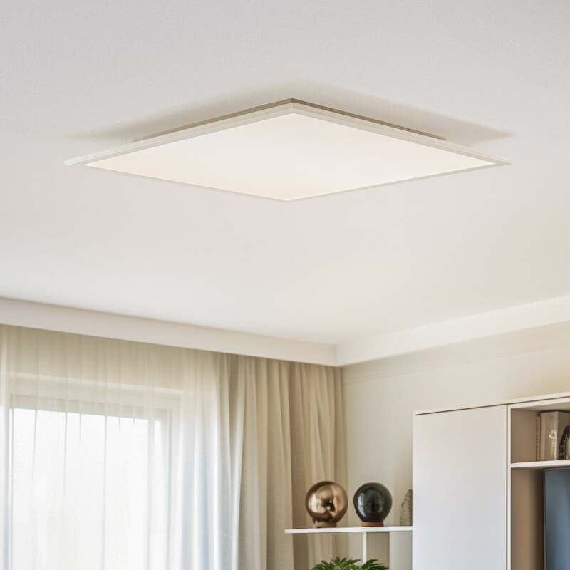 Lindby LED Panel Deckenleuchte Leuchte Livel silber quadratisch Aluminium 62515 - 4251096528381