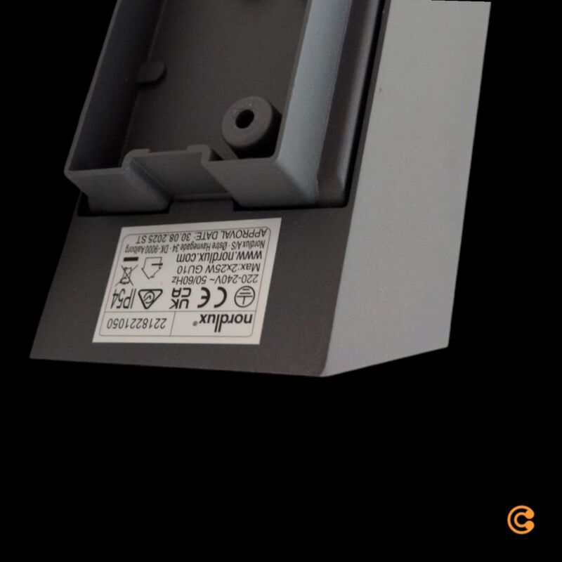 Nordlux Wandleuchte Nico Square GU10 LED Lampe anthrazit 230V IP54 80x235mm - 5704924010941