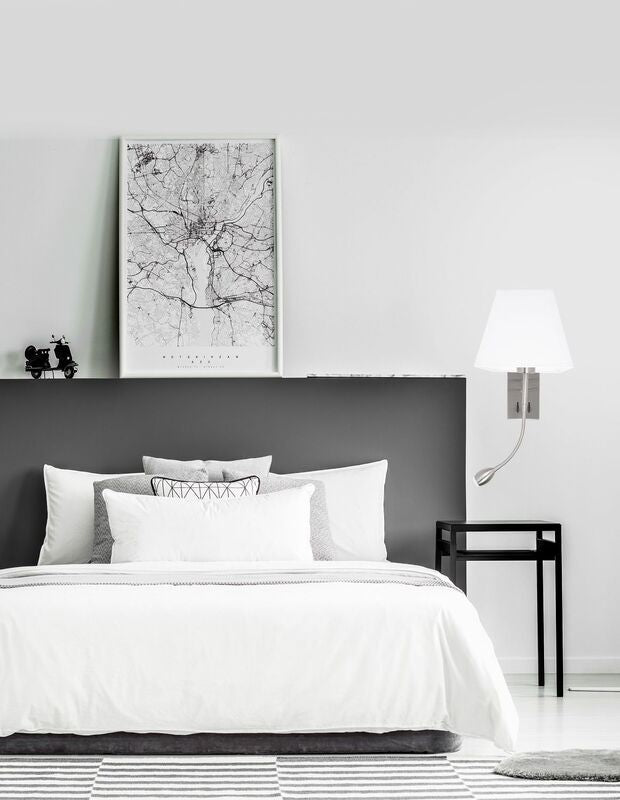 Nova Luce Wandleuchte Wandlampe VALENCIA LED E27 Chrom Warmweiß mit Leselampe 3W - 5212017411006
