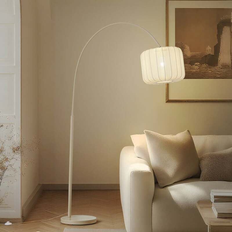 Lindby Bogenleuchte Stehlampe Helin beige Textil Höhe 198,5cm SIEHE TEXT/FOTO41 - 4255830904325