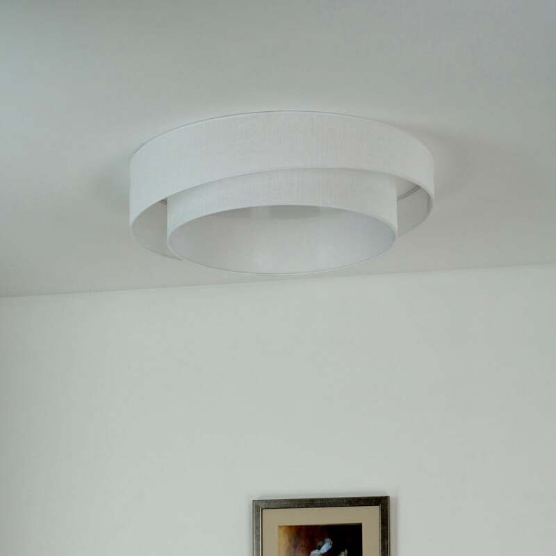 DUOLLA Deckenleuchte Deckenlampe LED Luneta weiß Fernbedienung dimmbar Textil 60 - 5905317606448