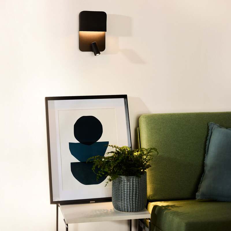 Lucide LED-Wandleuchte Boxer Wandleuchte schwarz Wandlicht Bilderleuchte Spot - 5411212791535