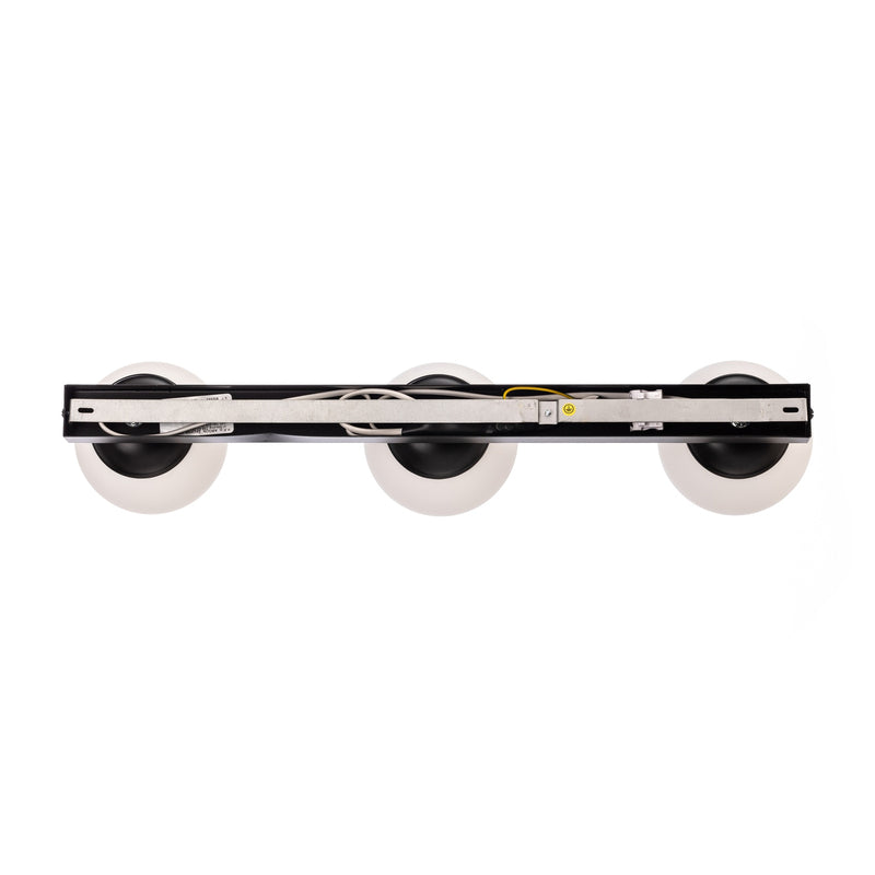 Deckenlampe Fatis 3-flammig LED Hängelampe dimmbar schwarz opalglas 60x12cm - 5902553230444