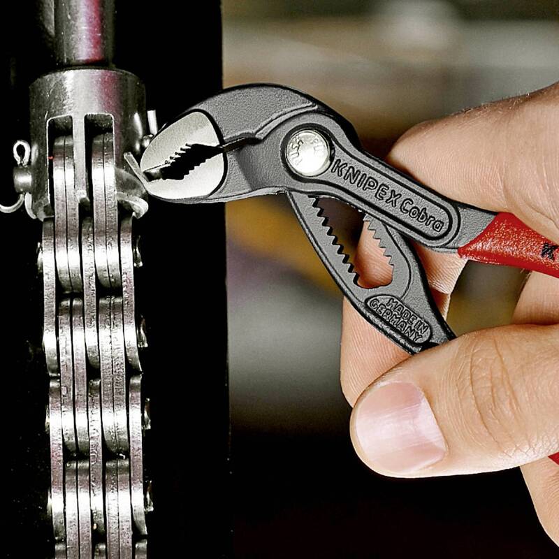 Knipex Wasserpumpenzange Zange 125 mm Chrom-Vanadium Elektrostahl  8701125 COBRA - 4003773069935