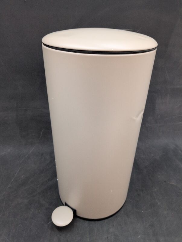 hjh OFFICE Mülleimer 30L Treteimer Softclose CLEAN Step 2 Metall Beige - 4064323107378