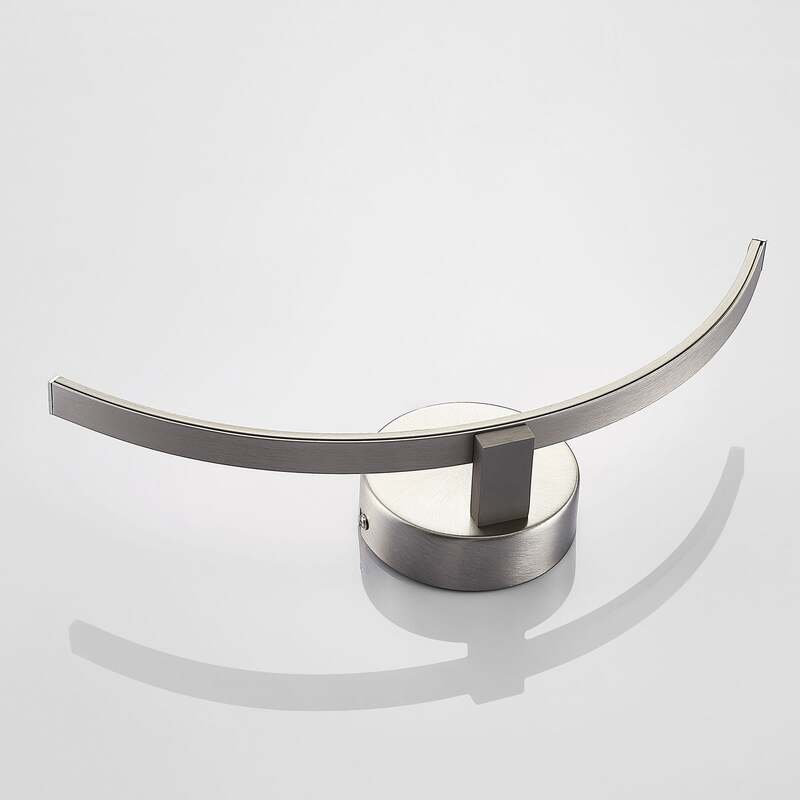 Lindby Wandleuchte Wandlampe LED Leuchte Iven nickel warmweiß Beleuchtung 34 cm - 4251096515190