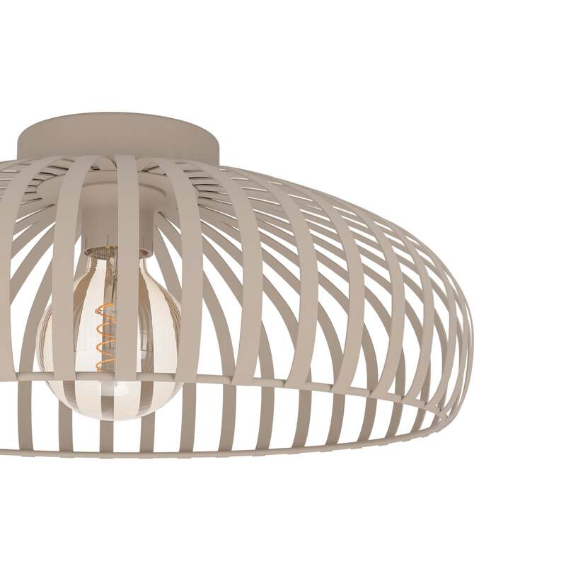 Eglo Deckenleuchte Lampe Mogano 3 LED dimmbar beige Ø43cm Stahl 18cm hoch - 9008606328741