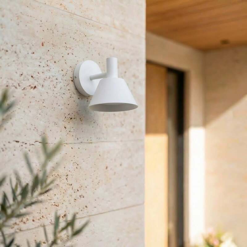 Lucande Außenwandleuchte Tabena LED Gartenleuchte IP54 CCT weiß matt 16x17,5cm - 4255830908934