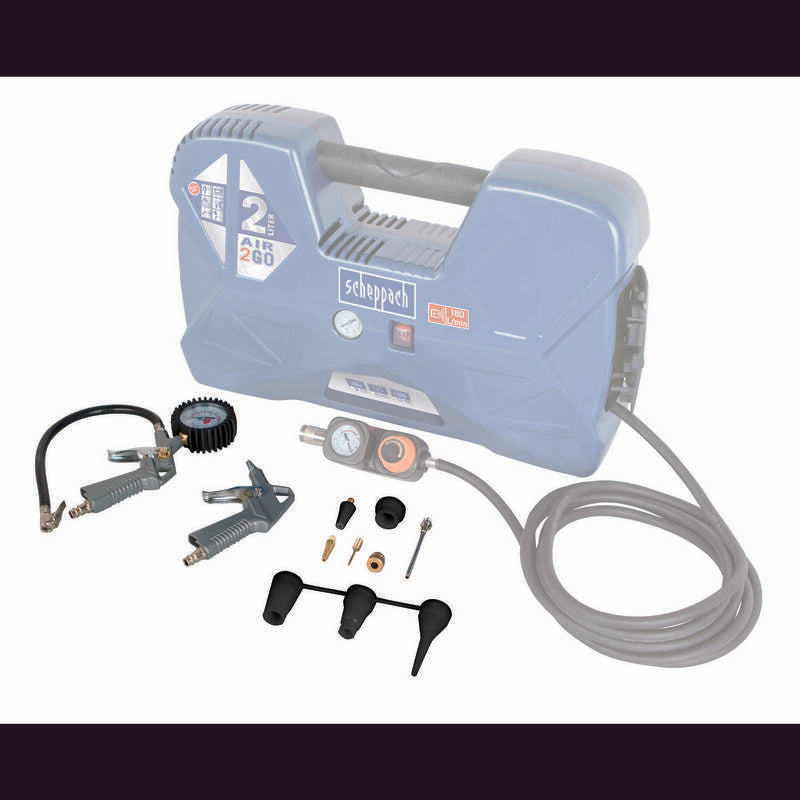 Scheppach Druckluft-Kompressor Aircase 2L 8 Bar 180L/Min Handwerkzeug Mobilität - 4046664040309