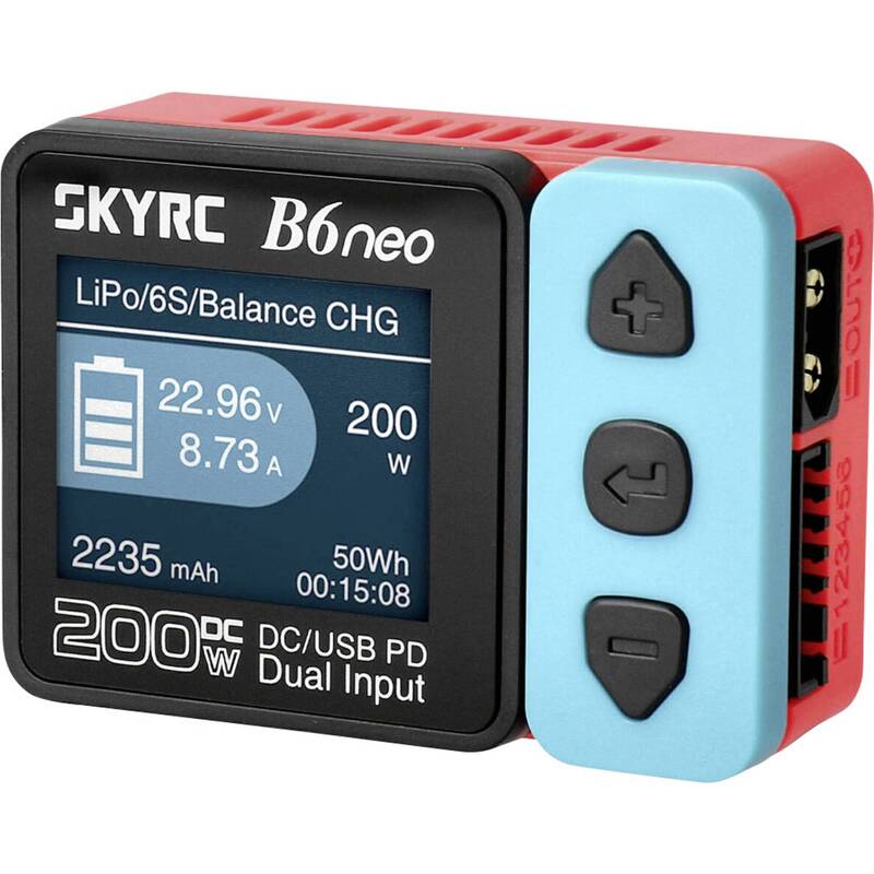 SKYRC Modellbau-Ladegerät B6neo 10A LiPo NiMH Bleiakku 200W Ladegerät rot-blau - 6930460008008