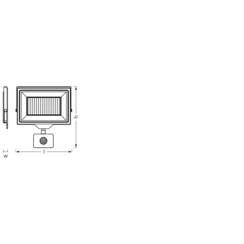 OSRAM Außenstrahler Flutlichtstrahler Essential Sensor 200W LED Kaltweiß IP44 - 4099854430015